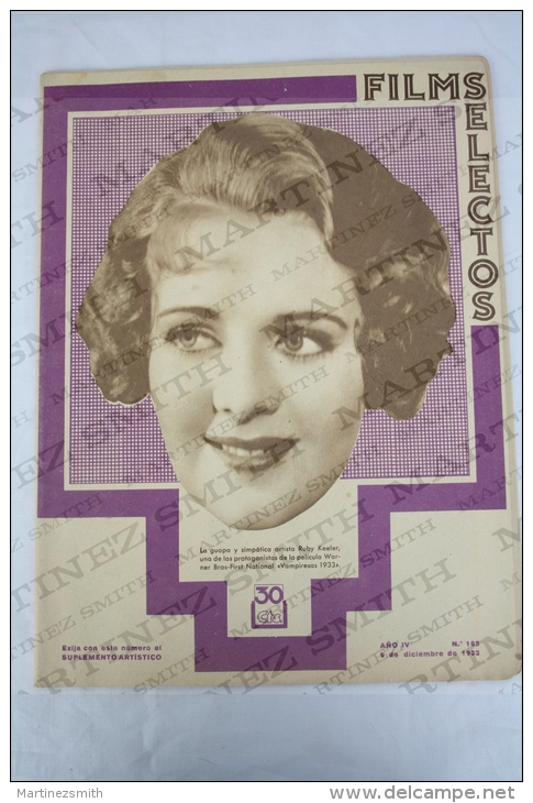 1933 Movie Actors Magazine - Ruby Keeler, Nancy Carroll, Lona André, Mae West, Marlene Dietrich, Cary Grant... - Zeitschriften