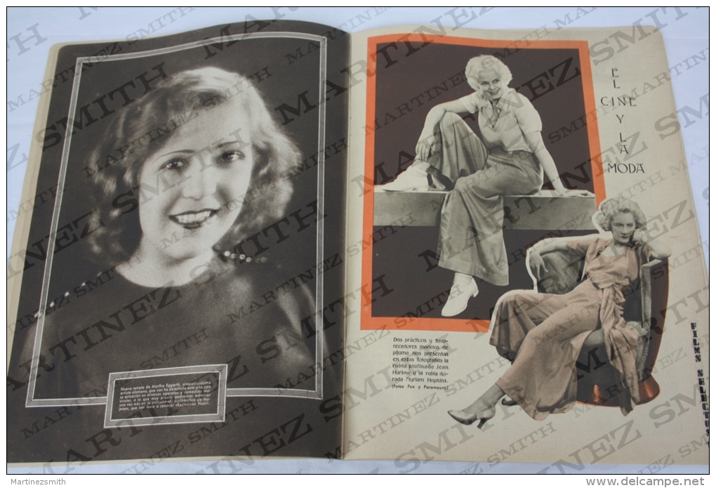 1933 Movie Actors Magazine - Spanky MCFarland, Martha Eggerth, Boots Mallory, Greta Garbo, Nancy Carroll And More... - Revistas