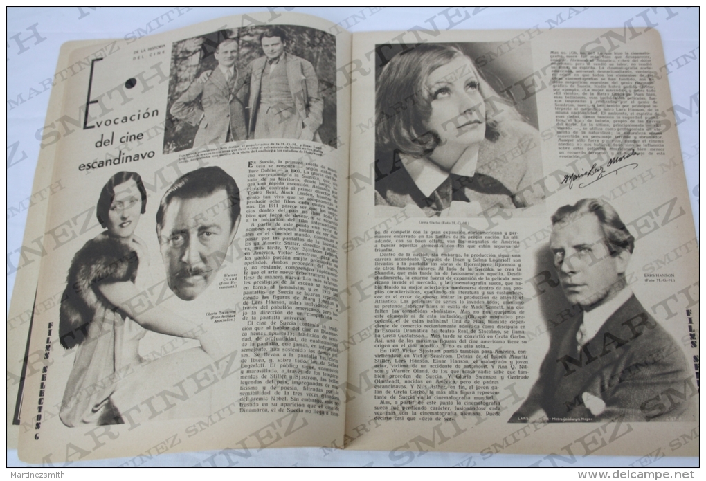 1933 Movie Actors Magazine - Spanky MCFarland, Martha Eggerth, Boots Mallory, Greta Garbo, Nancy Carroll And More... - Zeitschriften