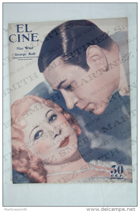 1934 Movie/ Cinema Actors Magazine - Mae West, George Raft, Carole Lombard, Clark Gable, Paulette Dubot, Jean Harlow... - Magazines