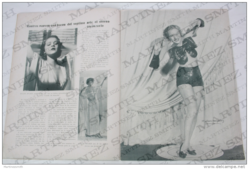 1935 Movie/ Cinema Actors Magazine - Norma Shearer, Greta Garbo, Miriam Hopkins, Warren William, Sally Eilers, Mae West - Magazines