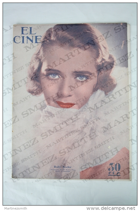 1934 Movie Actors Magazine - Ruby Keeler, Cary Grant, Jean Parker, Toby Wing, Sylvia Sidney, Gary Cooper, Myrna Loy... - Magazines