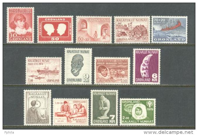 1960 - 1979 GREENLAND SETS ALL MNH ** - Neufs