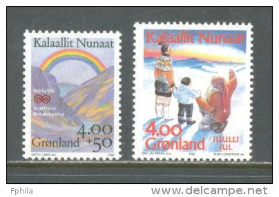 1992 GREENLAND ANTI CANCER - CHRISTMAS MICHEL: 228, 229 MNH ** - Neufs