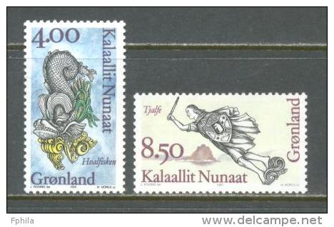 1995 GREENLAND SHIP STATUES MICHEL: 277-278 MNH ** - Neufs