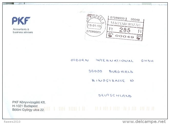 Ungarn Budapest Automatenmarke Label 2013 BP. Kispest PKF Accountants & Business Advisers - Postmark Collection