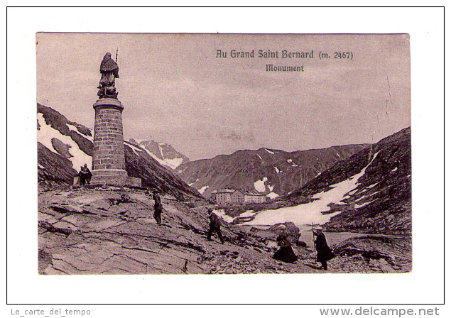 Cartolina/postcard Au Grand Saint-Bernard (Gran San Bernardo) Monument - Berna