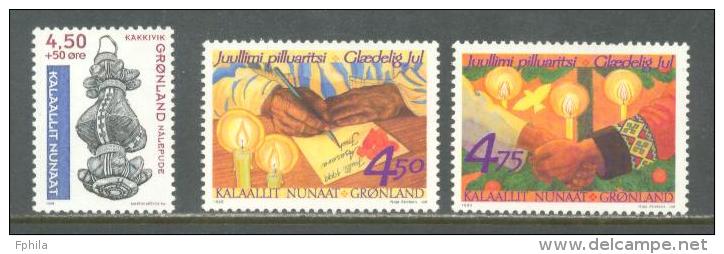 1999 GREENLAND NATIONAL MUSEUM - CHRISTMAS MICHEL: 335, 344-345 MNH ** - Nuevos