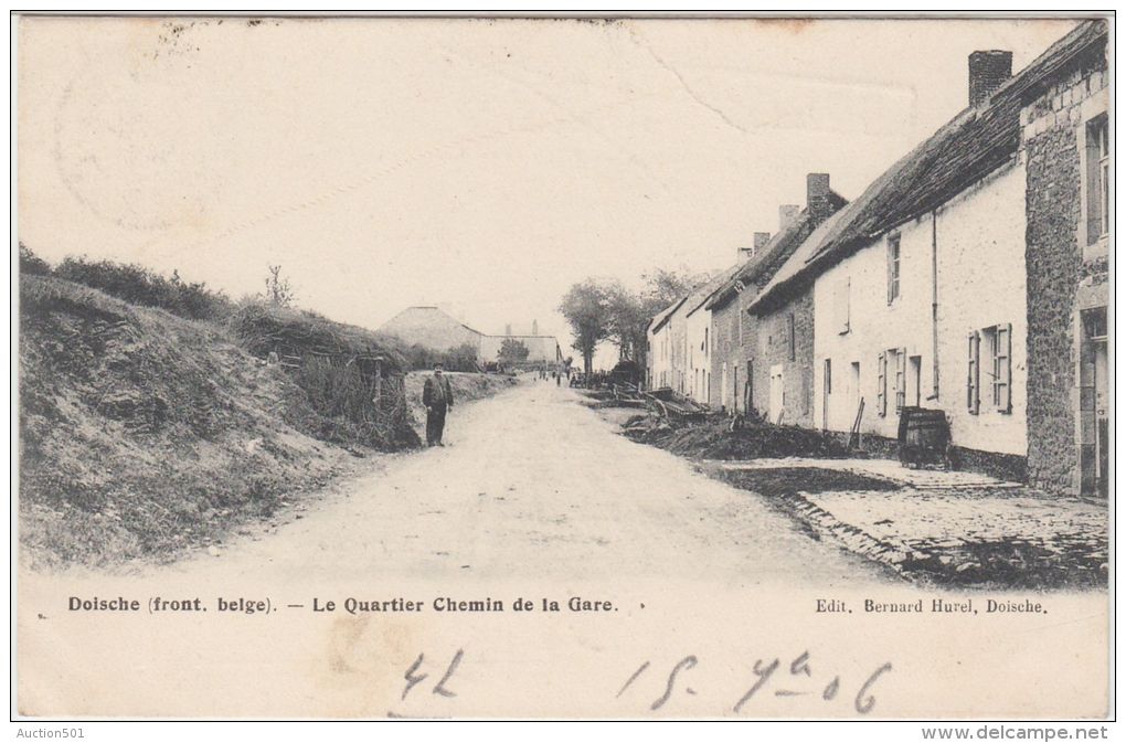 24329g QUARTIER CHEMIN De La GARE - FRONT BELGE - Doische - 1906 - Doische