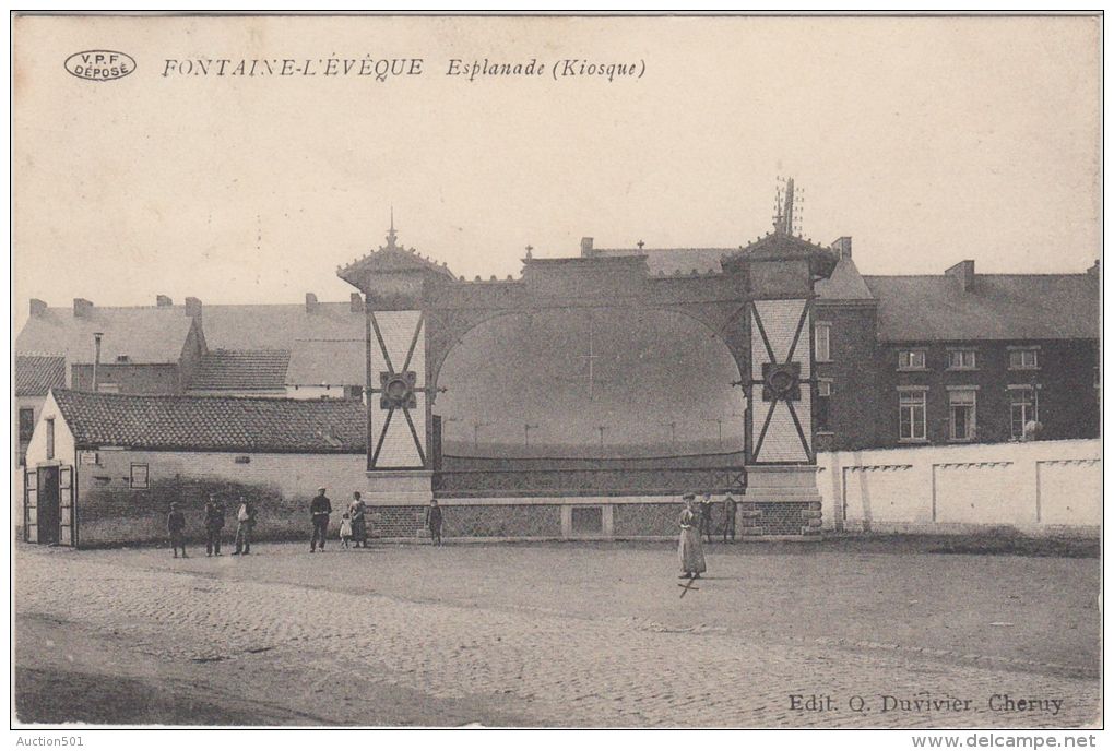 24361g ESPLANADE - KIOSQUE - Fontaine-l'Evêque - 1909 - Fontaine-l'Evêque