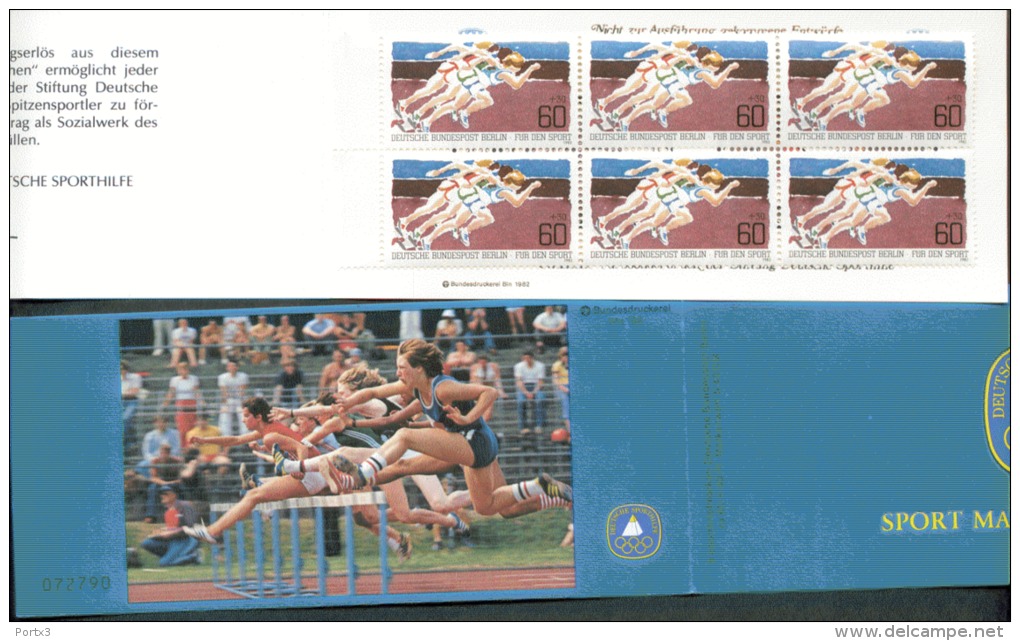 Sporthilfe Sonder- Markenheftchen Berllin 1982 Postfrisch ** MNH Neuf  (Sp 25) - Libretti