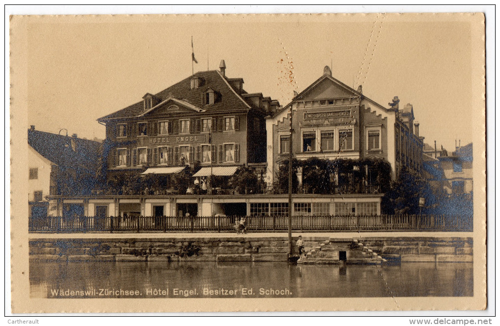 " WÄDENSWIL-ZURICHSEE - Hotel Engel " Besitzer Ed. Schoch - RARE - Enge