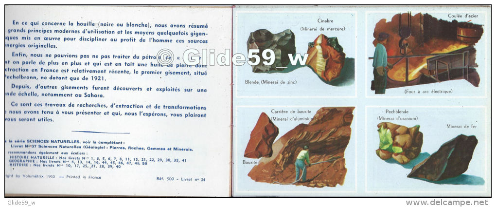 Livret éducatif Volumétrix - N° 24 -Sciences Naturelles - Matières Premières - Transformations Et Dérivés (1963) - Fiches Didactiques