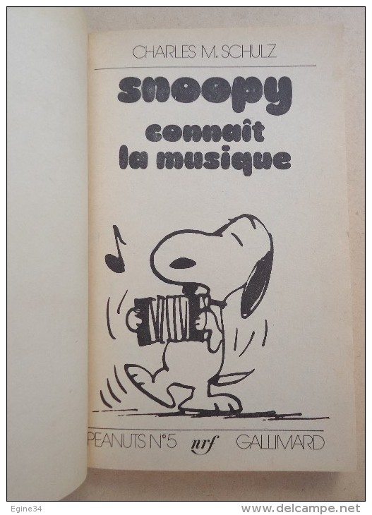 Charles Schulz  - SNOOPY Super Champion Peanuts No 2 - SNOOPY Connait La Musique Peanuts No 5 - Snoopy