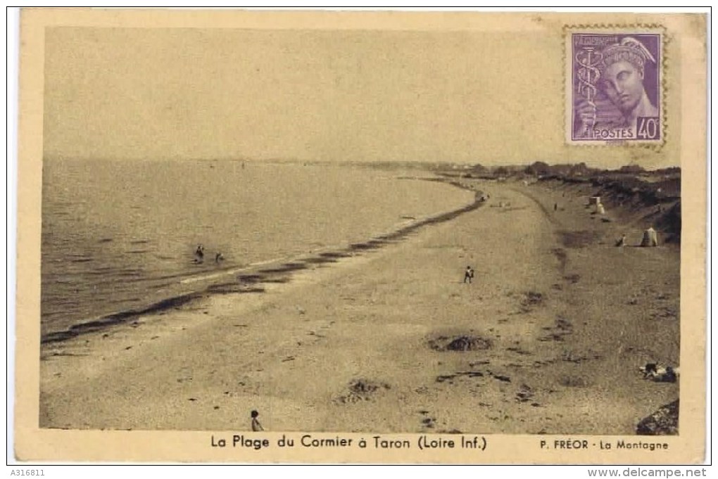 Cpa La Plage Du Cormier A TARON - Tharon-Plage