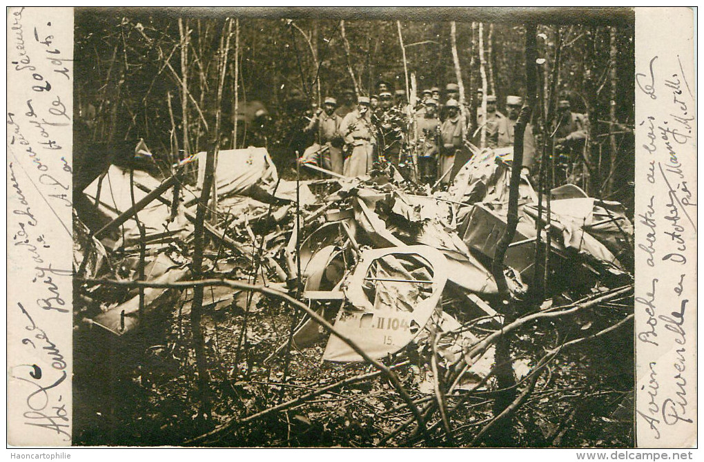 Carte Photo Avion Boche Abattu Au Bois De Puvenelle  - Guerre 1914 1918 - Pont A Mousson