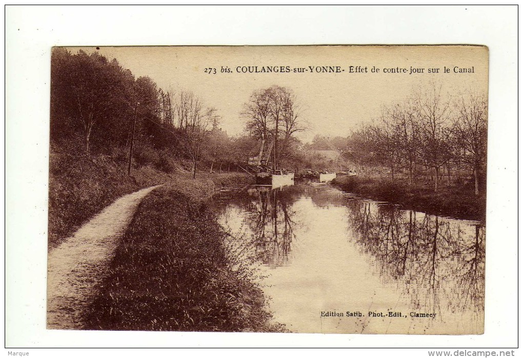 Cpa N° 273 Bis COULANGES SUR YONNE Effet De Contre Jour Sur Le Canal - Coulanges Sur Yonne