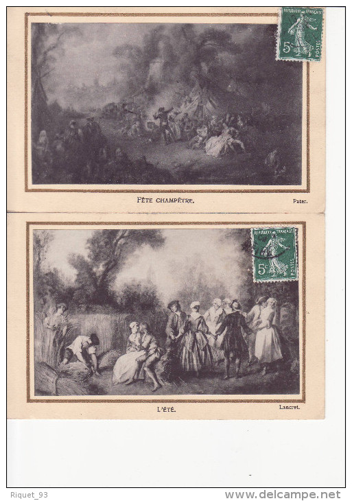 Lot 2 Cp - L'ETE - Lancret Et FETE CHAMPETRE - Pater. - Paintings