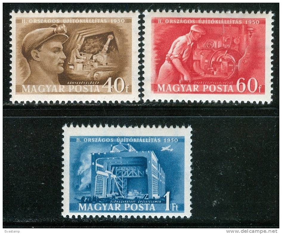 HUNGARY-1950.- Inventors(Miner) Cpl.Set MNH!! Mi:1117-1119. - Unused Stamps