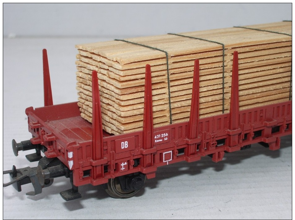 ROCO H0,  46306, Wagon Plat à Ranchers Avec Chargement De Bois - Wagons Marchandises