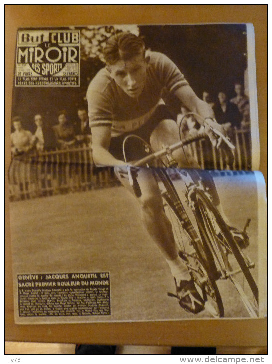 VP 073  - Le Miroir Des Sports - Genève : Jacques ANQUETIL Est Sacré Premier Rouleur Du Monde - 12 Septembre 1955 - 1950 à Nos Jours