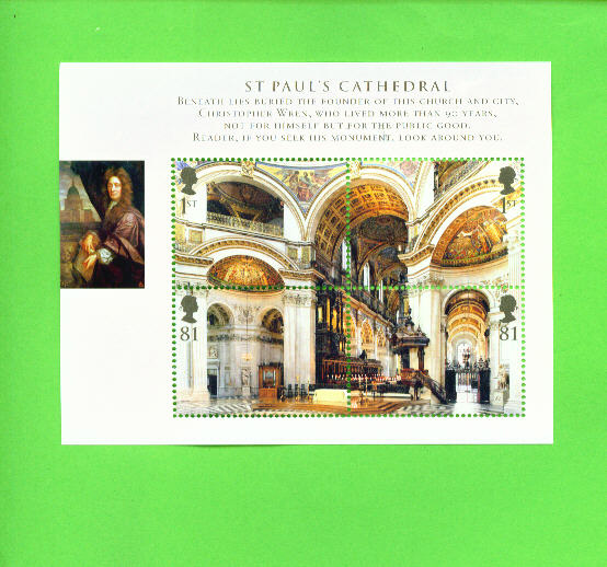 GREAT BRITAIN - Miniature Sheet/2008 St Paul´s Cathedral UM - Unused Stamps