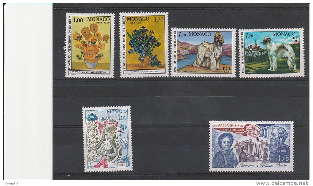 MONACO -N° 1161 A 1162  NEUF X ANNEE 1978  COTE : 21,95 € - Unused Stamps