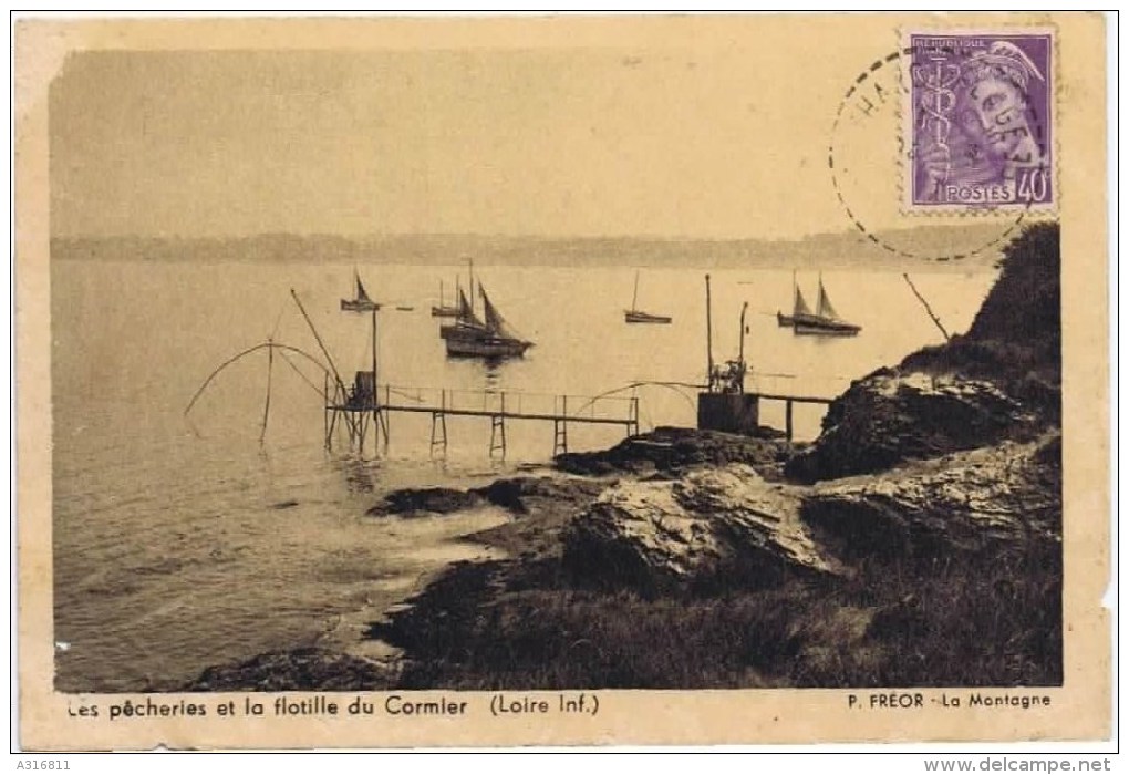 Cpa LA PLAINE SUR MER Les Pecheries Et La Flotille Du Cormier - La-Plaine-sur-Mer