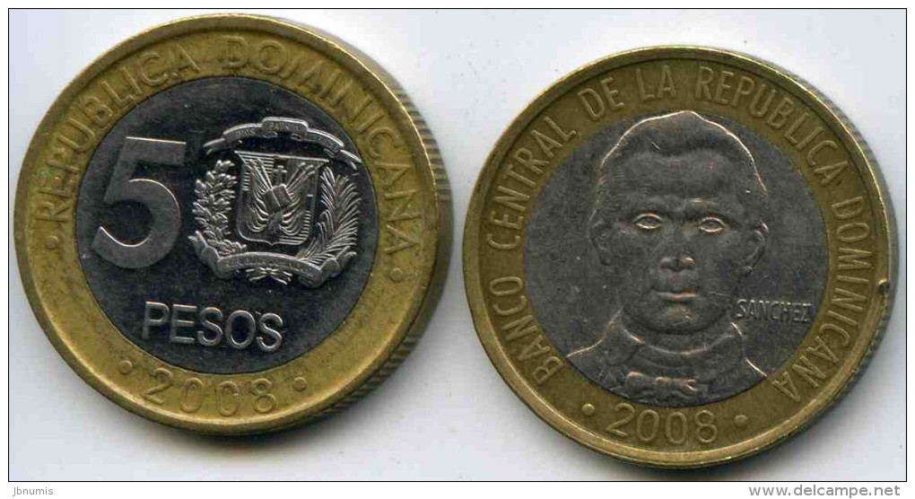 République Dominicaine Dominican Republic 5 Pesos 2008 KM 89 - Dominicana