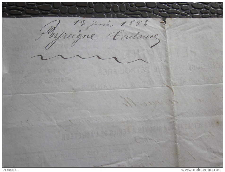 Toulouse 15 Sep 1883 Facture à En-tête Commerciale Illustrée Entrepôt De Clouterie Peyreigne Fil De Fer Semences - 1800 – 1899