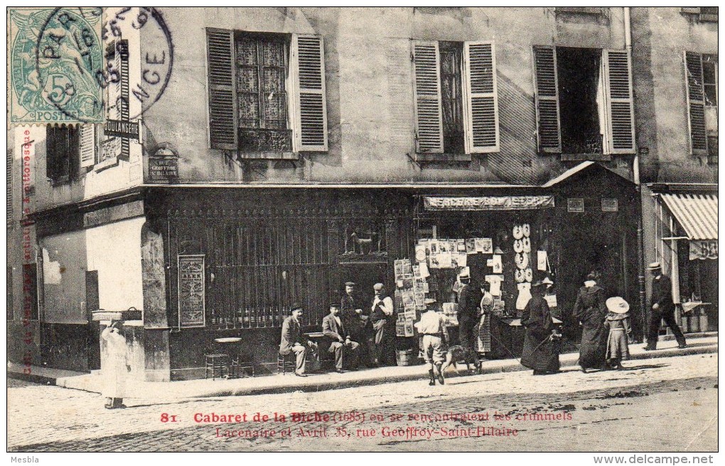 CPA  -  PARIS 5éme Arrdt -  CABARET  De La BICHE -   Rue Geoffroy  Saint - Hilaire -  Ou Se Rencontraient Les Criminels - Arrondissement: 05