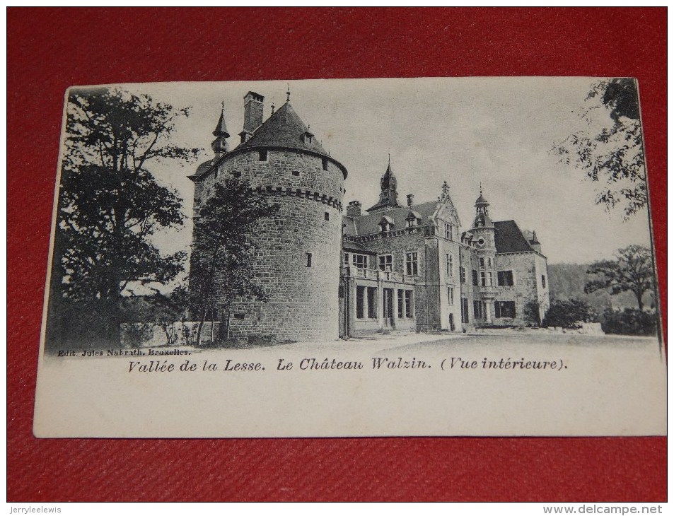 DINANT -  Château De Walzin  (vue Intérieure)    -  1905   -    (2 Scans) - Doische