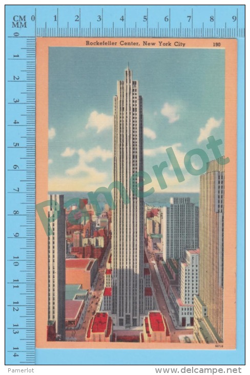 US New York NY ( Rockefeller Center,  CPSM Linen Postcard ) Recto/Verso - Manhattan