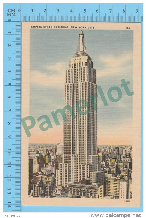 US New York NY ( Empire State Building,   CPSM    Linen Postcard ) Recto/Verso - Central Park