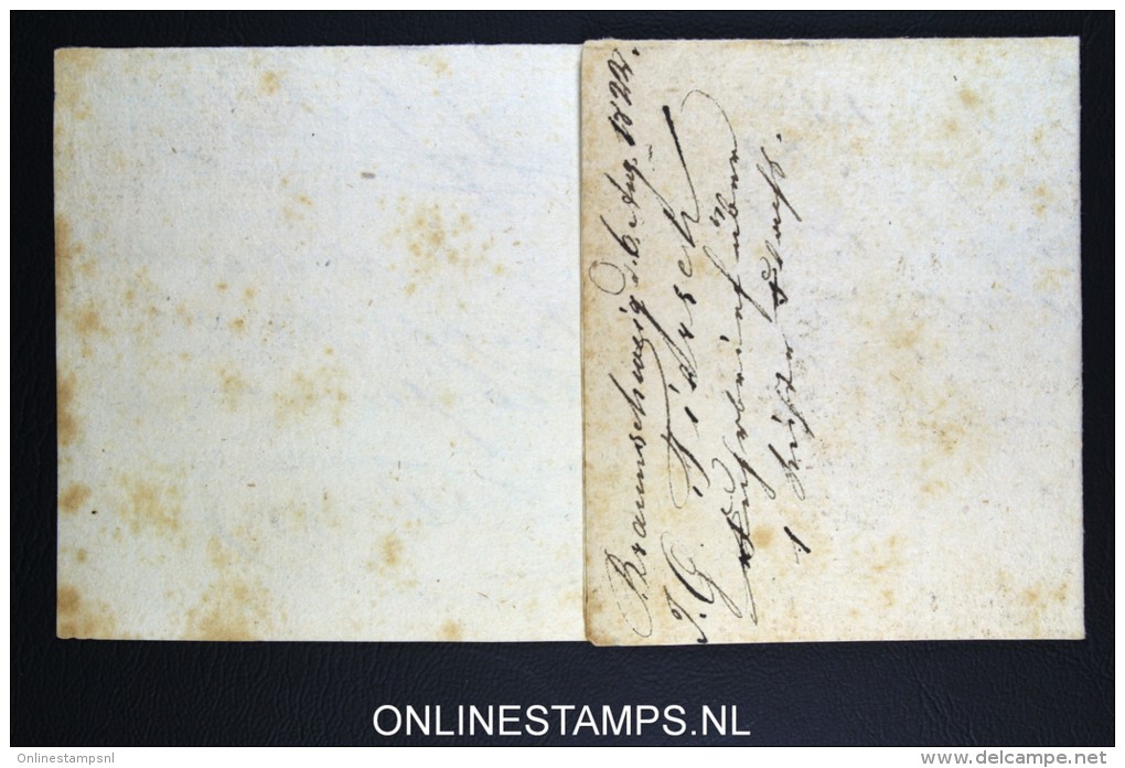 Deutschland: Complete Letter 1822 Braunschweig To Naumburg, Zoll Halberstadt - Prephilately