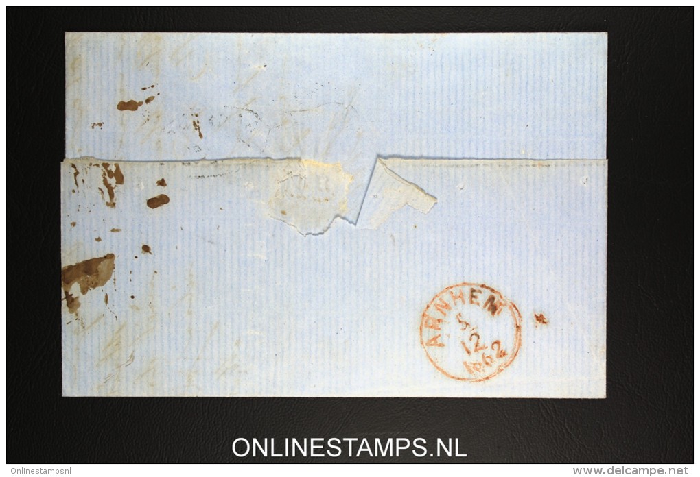 Deutschland: Complete Letter 1862 Hamburg To Arnheim Arnhem Holland - Vorphilatelie