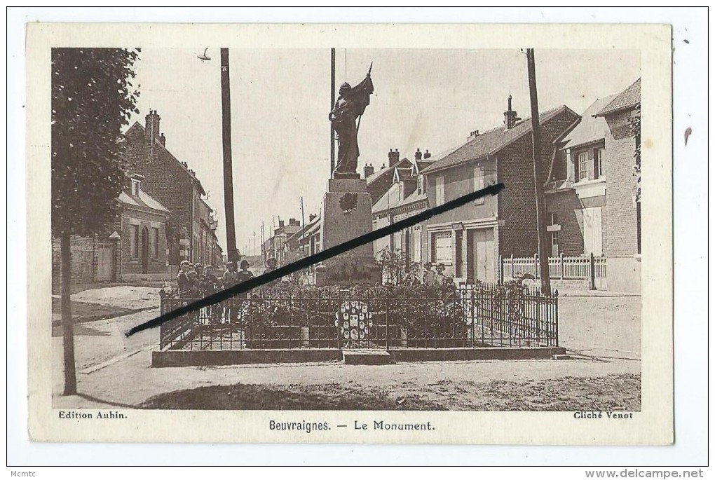 CPA - Beuvraignes - Le Monument - Beuvraignes