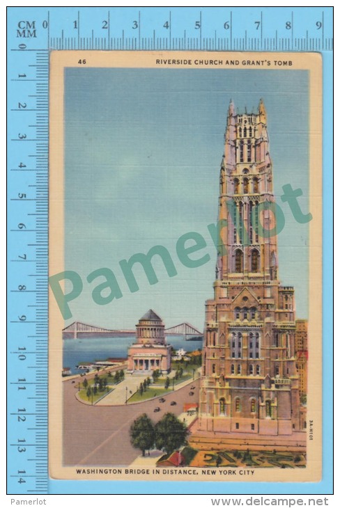 US Massachusetts MA ( Bunker Hill Monument Charlestown Boston Cover New York 1945,  CPSM    Linen Postcard ) Recto/Verso - Manhattan