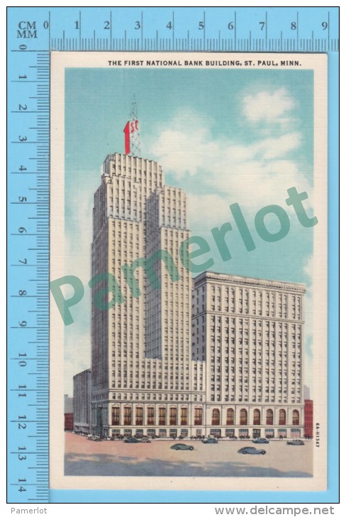 US Minnesota MN ( The First National Bank Building St. Paul,  CPSM    Linen Postcard ) Recto/Verso - St Paul