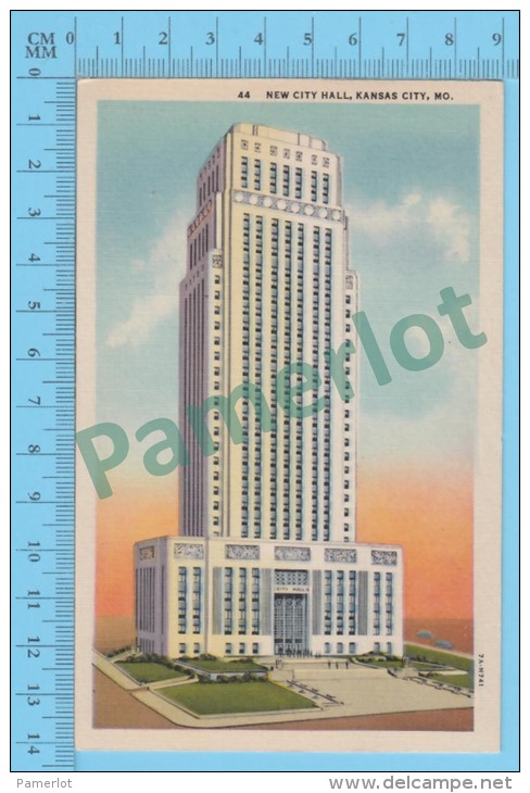 US Missouri MO ( New City Hall Kansas City,  CPSM    Linen Postcard ) Recto/Verso - Kansas City – Missouri