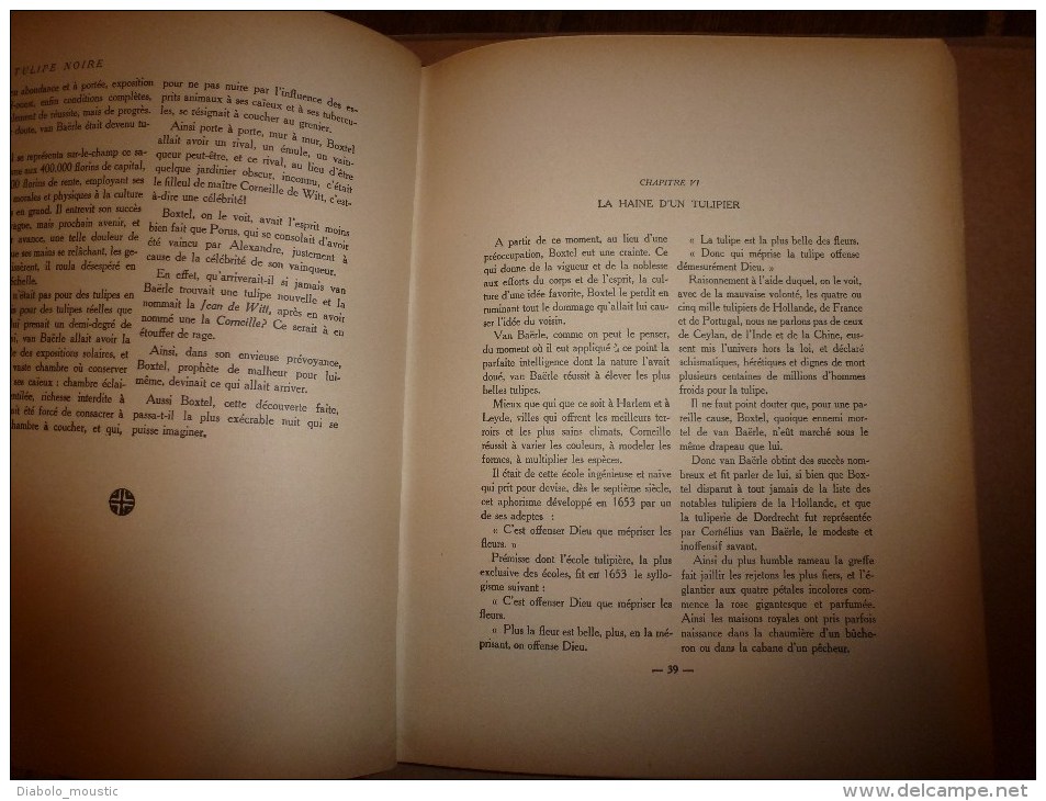 LA TULPE NOIRE par Alexandre Dumas, illustrations de G. Dutriac,  imprimerie Brodard et Taupin Coulommier Paris