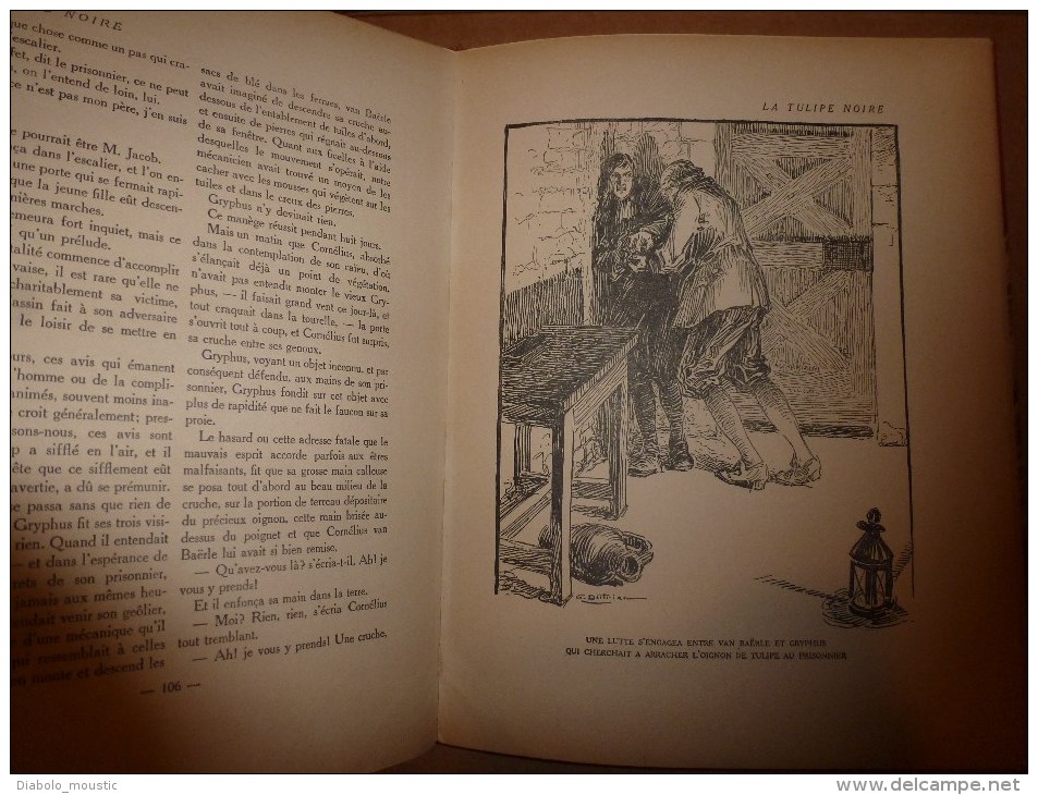 LA TULPE NOIRE par Alexandre Dumas, illustrations de G. Dutriac,  imprimerie Brodard et Taupin Coulommier Paris