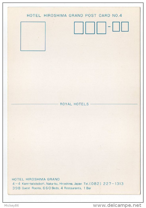 Japon--HIROSHIMA--carte Publicitaire "Hotel Hiroshima Grand" ,(animée),cpm N°4  éd Royal Hotel - Hiroshima