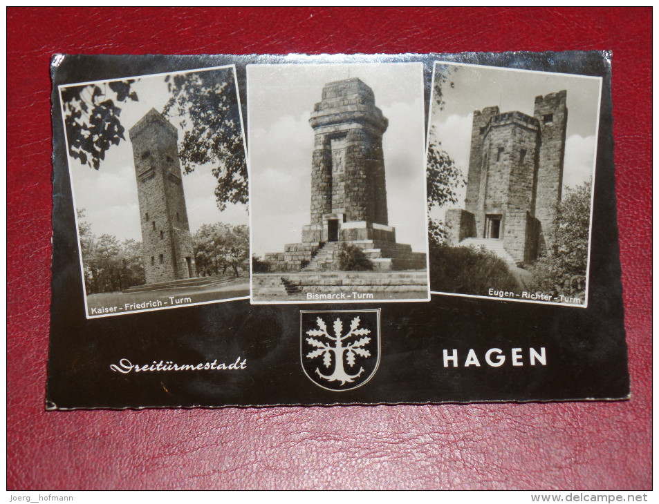 1959 Hagen Dreitürmestadt Nordrhein Westfalen Gebraucht Used Germany Postkarte Postcard - Hagen