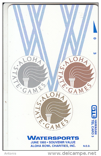 HAWAII - Watersports 5/Aloha State Games(reverse A), Tirage 3000, Mint - Hawaï