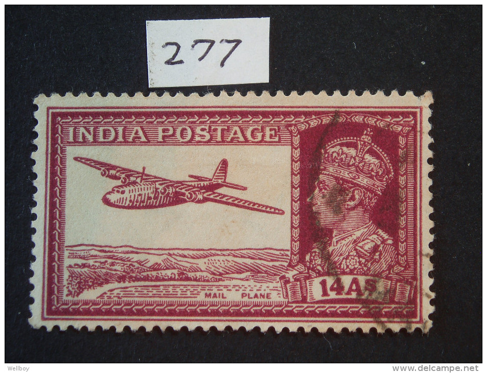 1937 King GV1 Sg  277  14 Annas (1) - 1936-47 King George VI