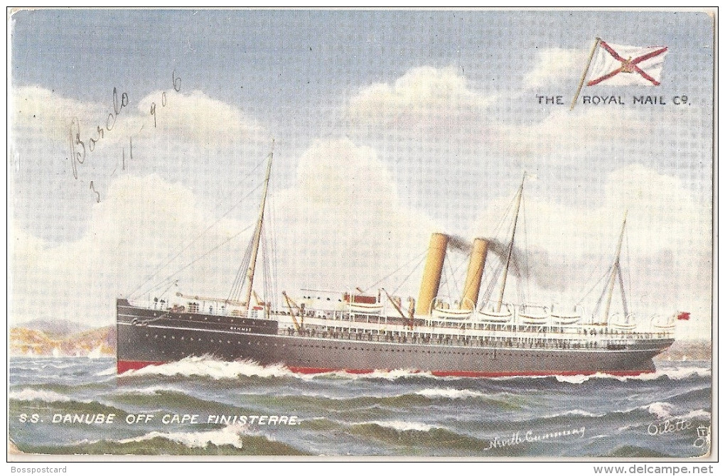 England - Raphael Tuck - Oilette - Danube. Paquete. Barco. Navio. Ship. Steamer. Packet-Boat. Paquebot. Bateau. - Dampfer