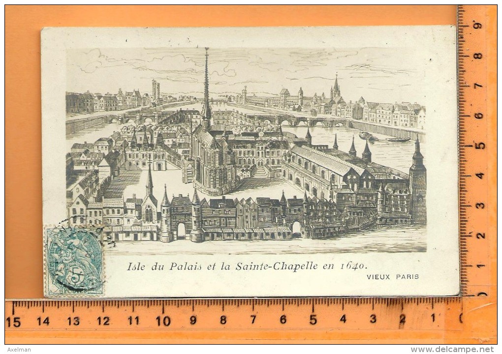 PARIS: " Vieux Paris " , Isle Du Palais, Et La Sainte-Chapelle En 1640 - Lots, Séries, Collections