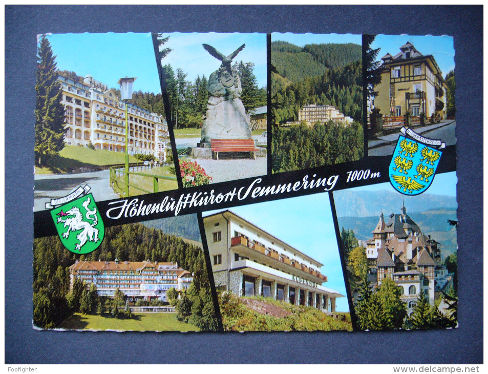 Austria: SEMMERING - Mehrbildkarte - Multiview With Coat Of Arms - Used - Semmering
