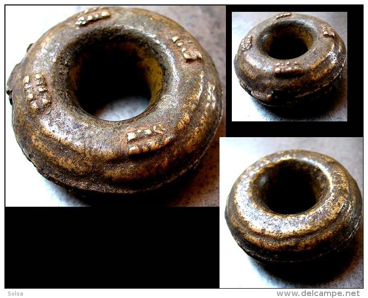 - Très Ancien Anneau De Danse Du Laos Bijou De Fouilles / Rare Underground Bronze Danse Ring From Lao - Etnica